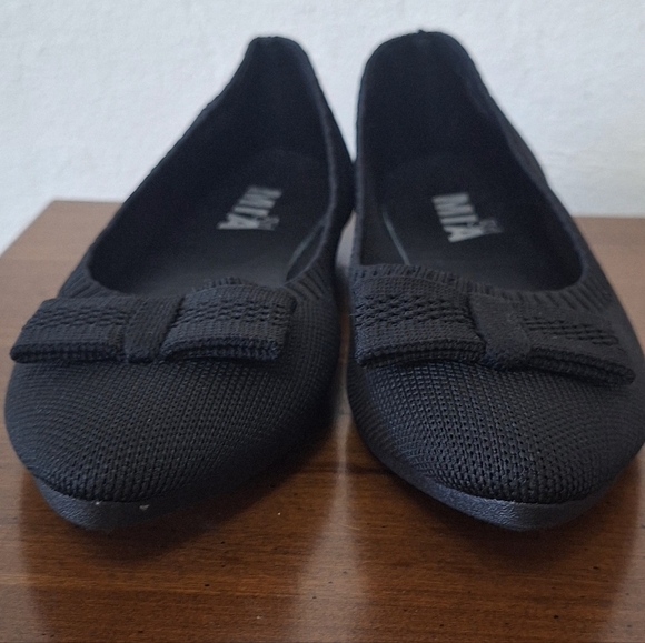 MIA Black Textile Slip-On Bow Pointed Toe Flats Size 6 - Picture 6 of 6
